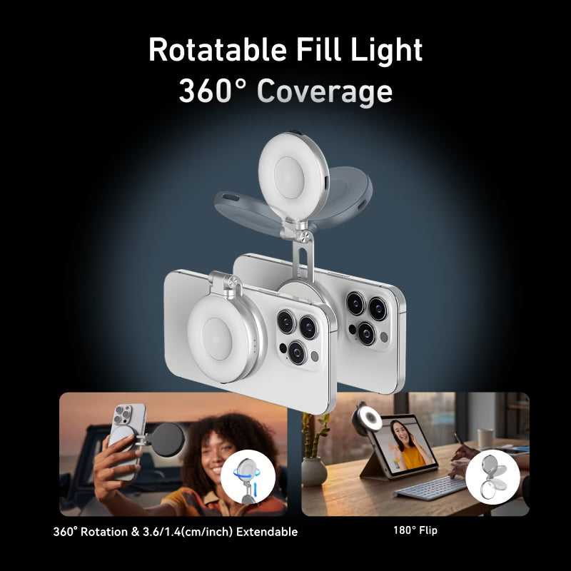MagnaVision Magnetic Selfie Light with Mirror