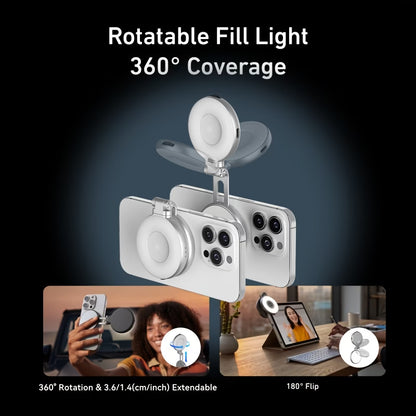 MagnaVision Magnetic Selfie Light with Mirror