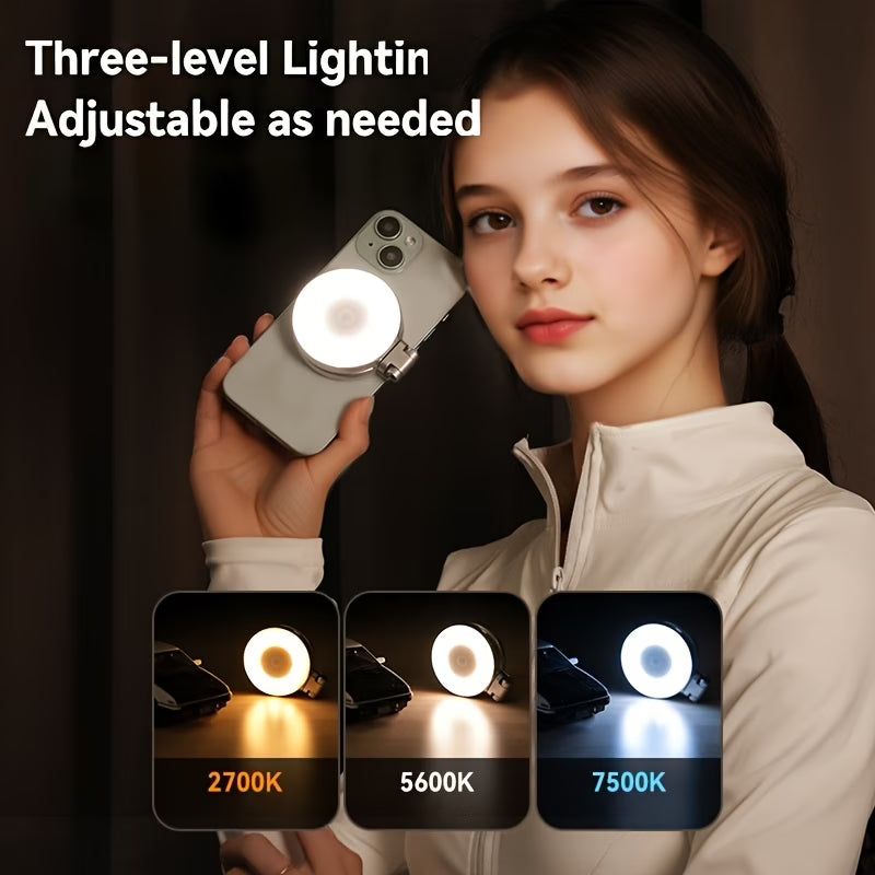 MagnaVision Magnetic Selfie Light with Mirror