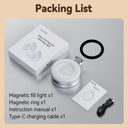 MagnaVision Magnetic Selfie Light with Mirror